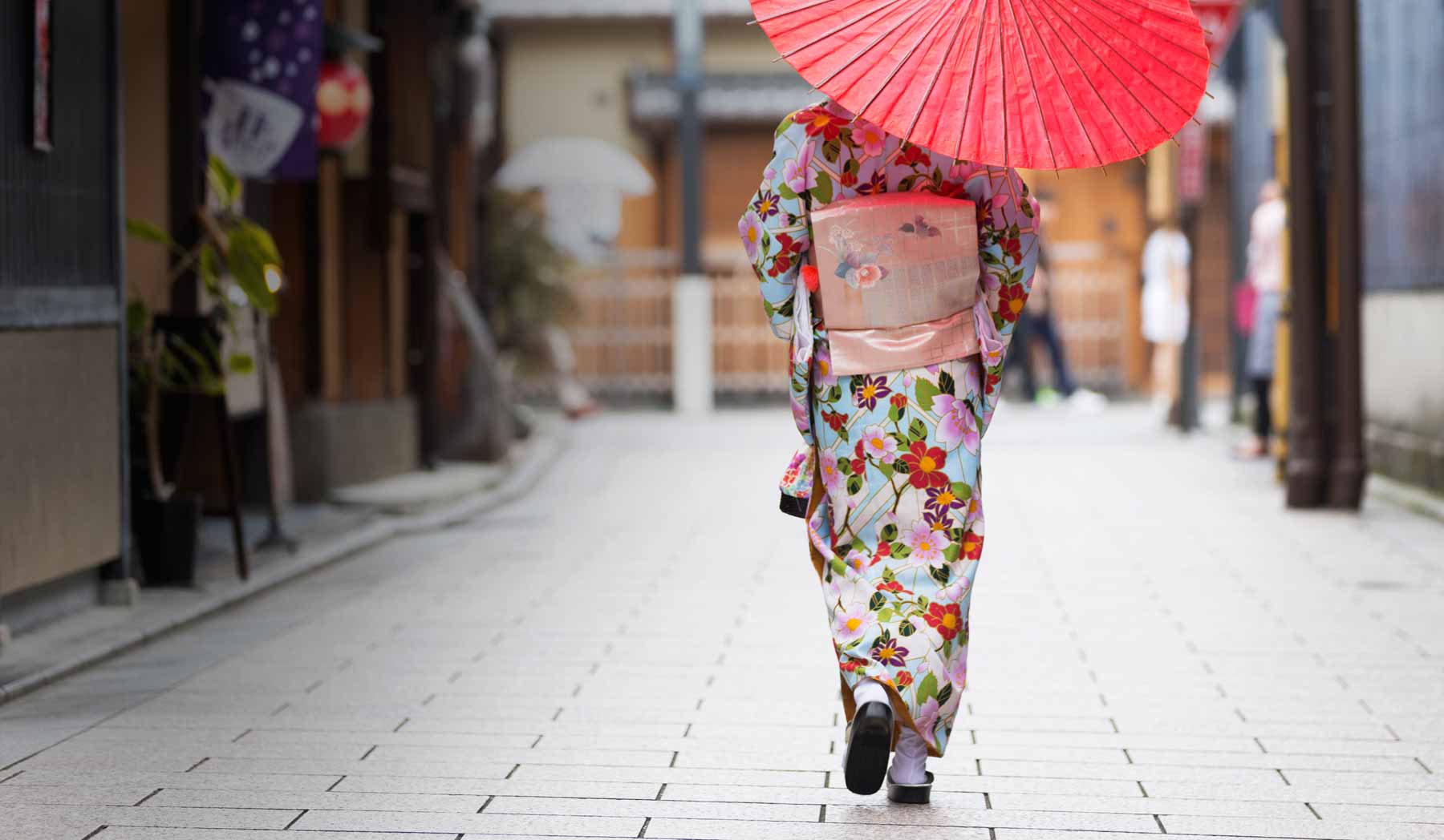Umbrella Design Kimono - Japanese traditional pattern design Tote