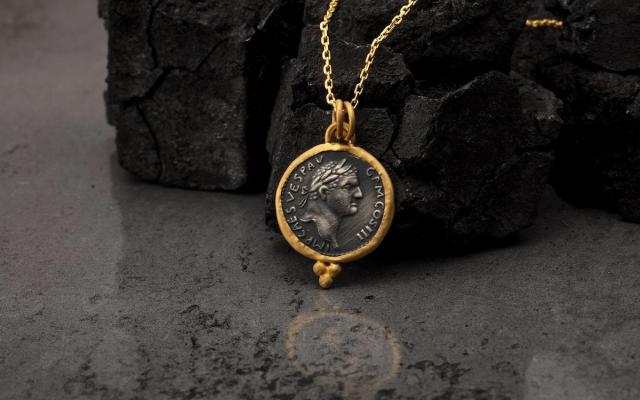 genuine roman coin necklace