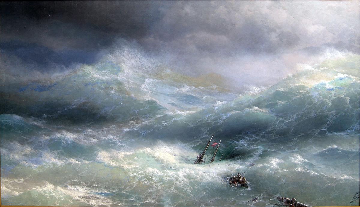 underwater shipwreck paintings