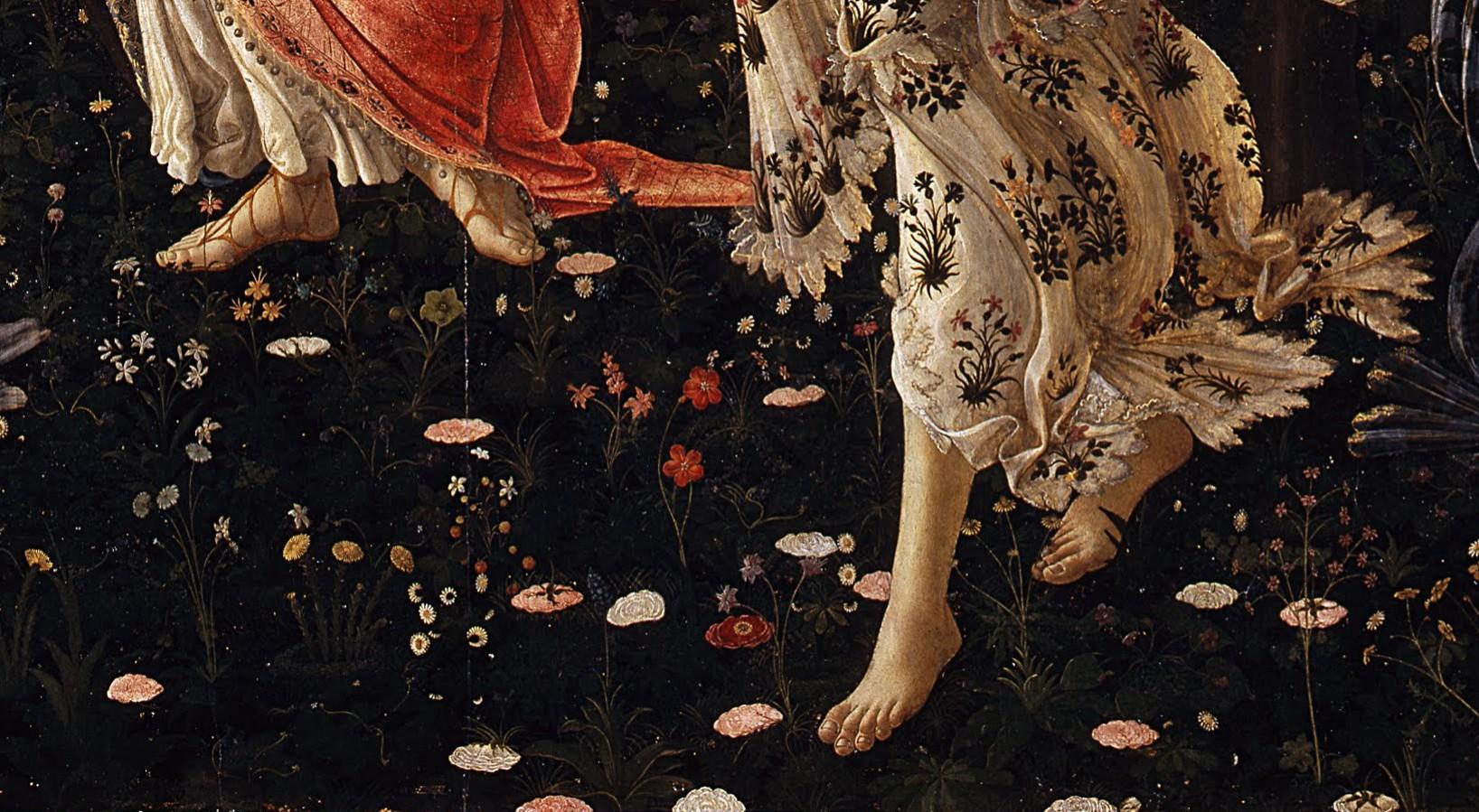 5 Facts To Take You Deeper Into Botticelli S Allegory Of Spring   Botticelli Primavera Flowers2 