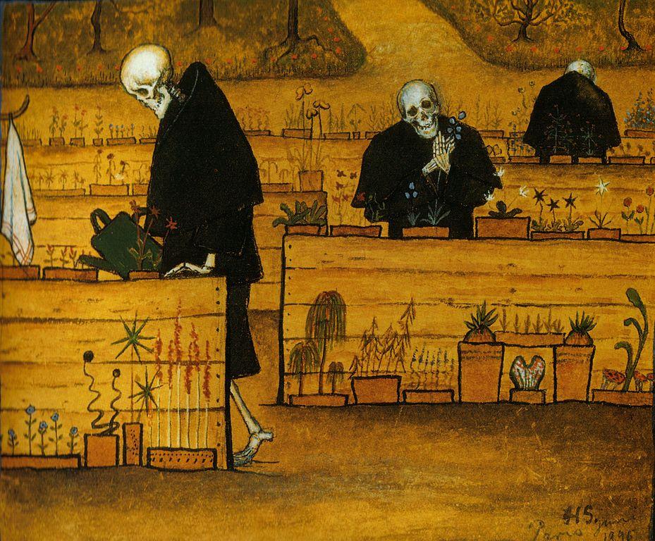 Death Symbolism Death Personification In Art History Art Object   Hugo Simberg1896 Garden Death Oil Canvas Ateneum Art Museum 