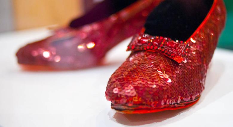 Ruby slippers from the film The Wizard of Oz displayed at the National Museum of American History (Smithsonian Institution). License