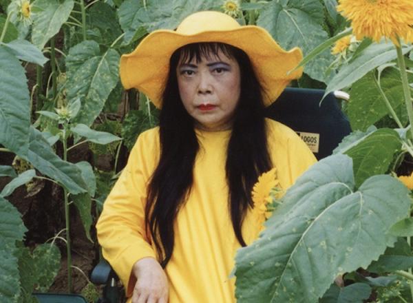 Kusama in Flower Obsession. Photo by Yusuke Miyazaki. 