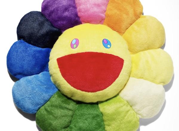 Still of plush smiling flower from the video The Hysteria of This Flower Explained | Behind The HYPE: Murakami’s Flowers