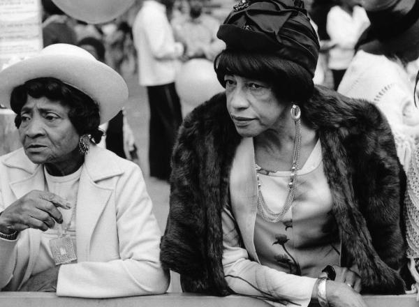 Dawoud Bey, Three Women at a Parade, Harlem, NY, from Harlem, U.S.A., 1978. Gelatin silver print (printed 2019). 11 x 14 in. Frame: 16 3/8 x 20 5/8 x 1 1/2 in.