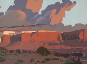 Bill Schenck, Seven Yearlings along the Wash, 2012.