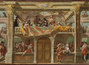 The Metropolitan Museum of Art, New York. Andreas Altomonte, A Masked Ball in Bohemia, 1748. Oil on canvas. 19 x 38 in. (48.3 x 96.5 cm.).