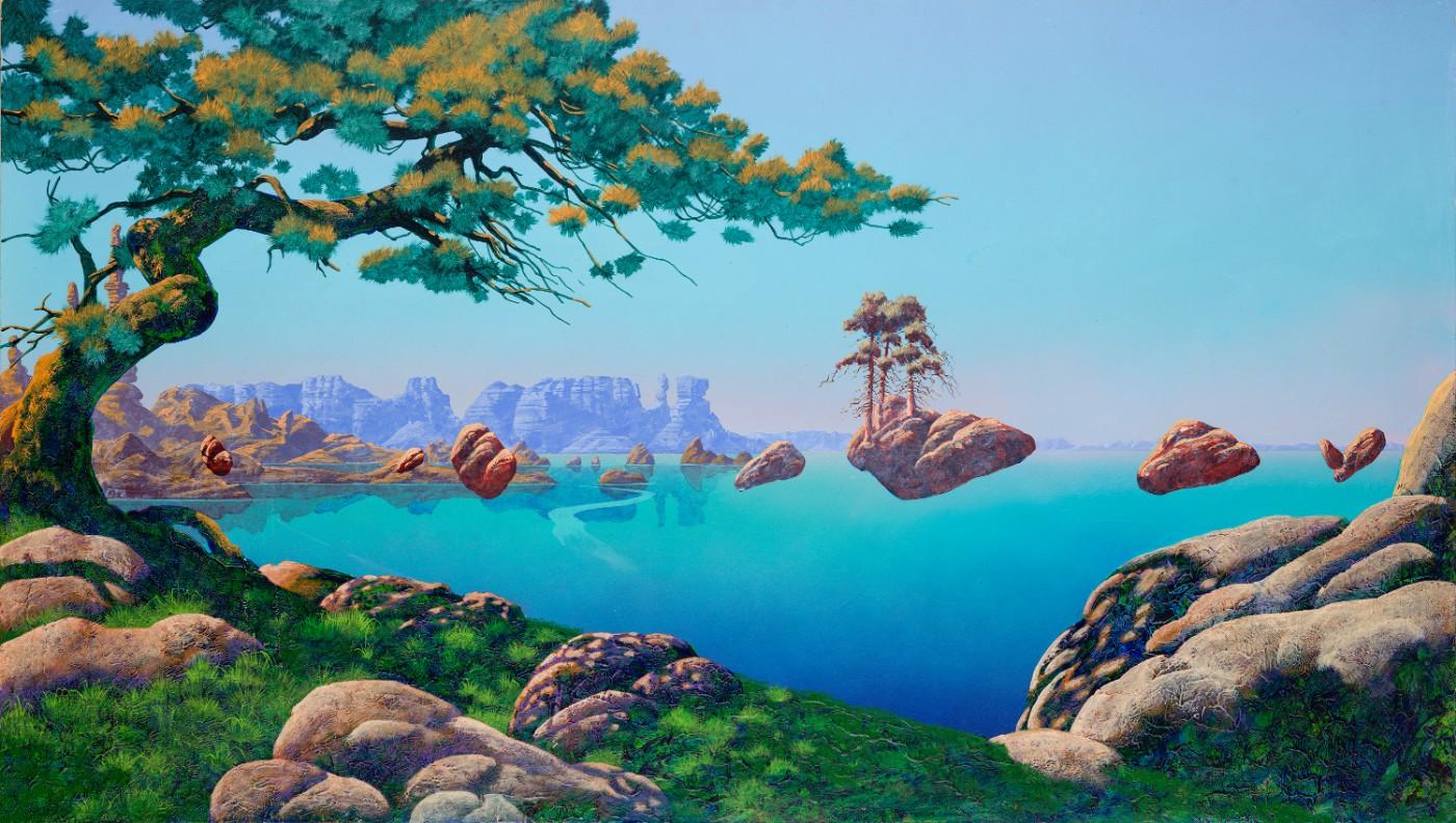 Roger Dean Talks Lawsuits Sci Fi And Moon Bases At LA Art Show Art   Rdinland Sea Ii Small Edited 