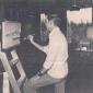 Painter Bob Ross making a painting demonstration in Fairbanks, Alaska