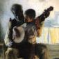 detail of Henry Ossawa Tanner, The Banjo Lesson, 1893. Oil on canvas. 49 x 35.5 in. Hampton University Museum. Courtesy Wikimedia Commons.